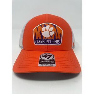 Clemson Tigers Orange Factor 47 Brand Trucker Snapback‎ Adjustable Hat Cap NEW